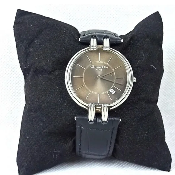 CHRISTIAN DIOR PARIS WATCH VINTAGE WRISTWATCH LUXURY ROUND BRONZE DIAL UNISEX